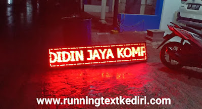 <p>Running text warna merah berdiri duduk wilayah Kediri Blitar Tulungagung Nganjuk Trenggalek Jombang Malang. Awet dan tahan lama hingga 10 tahun lebih tahan panas dan hujan segala cuaca.</p>